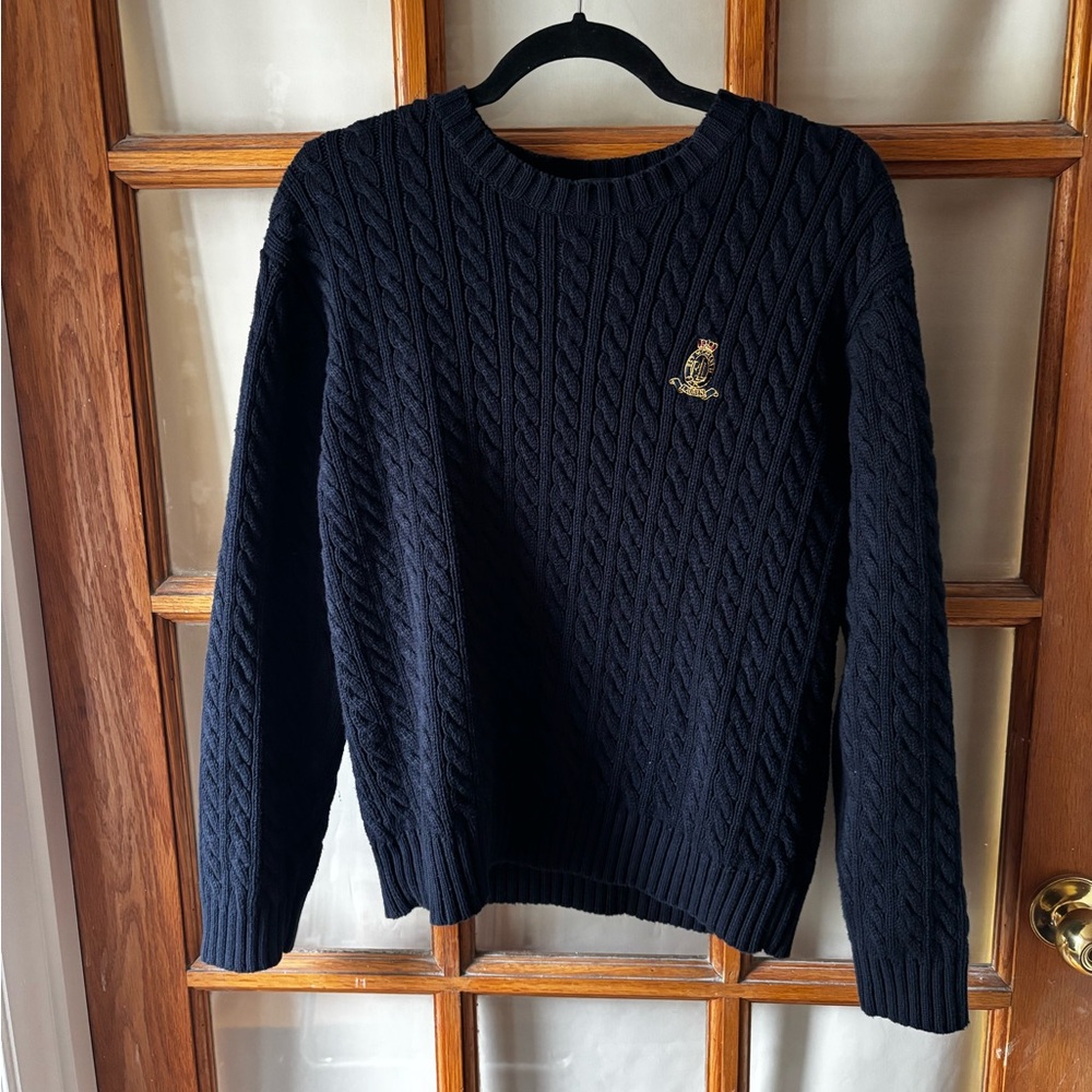 Ralph Lauren Navy Cable Knit Sweater - Picture 2 of 6